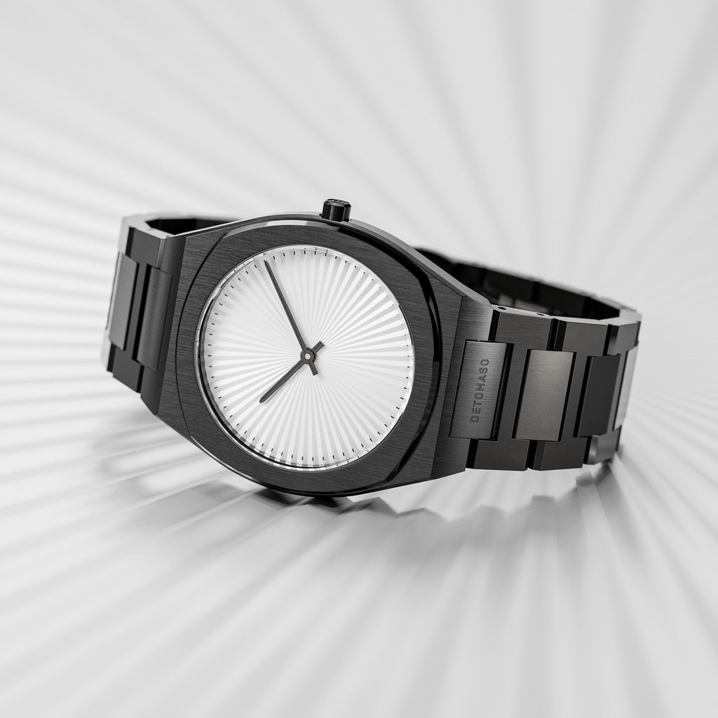 VOLTRE NOIR - Stainless steel Black Brushed - Detomaso Watches