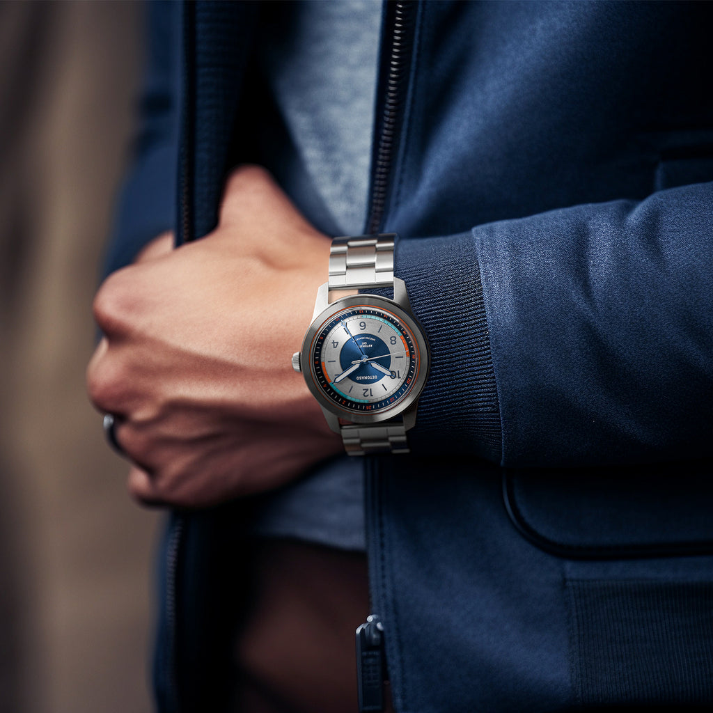 URBAN EXPLORER AUTOMATIC GMT
 SILVER BLUE
 - Stainless steel Silver Brushed - Detomaso Watches