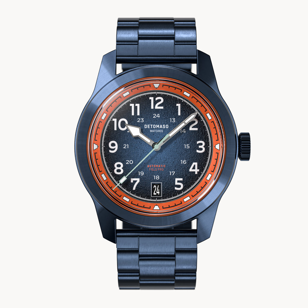 BLUE EXPLORER AUTOMATIC - Stainless steel Blue Brushed - Detomaso Watches
