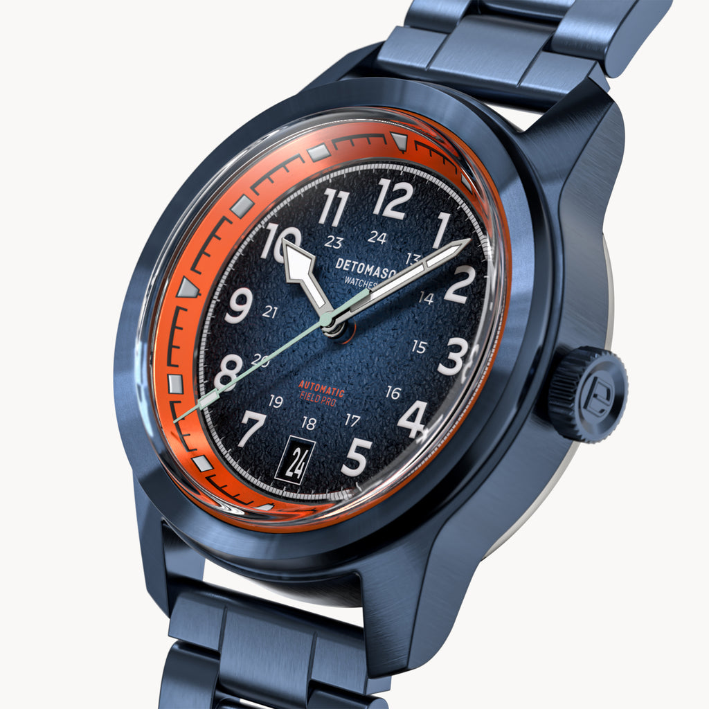 BLUE EXPLORER AUTOMATIC - Stainless steel Blue Brushed - Detomaso Watches