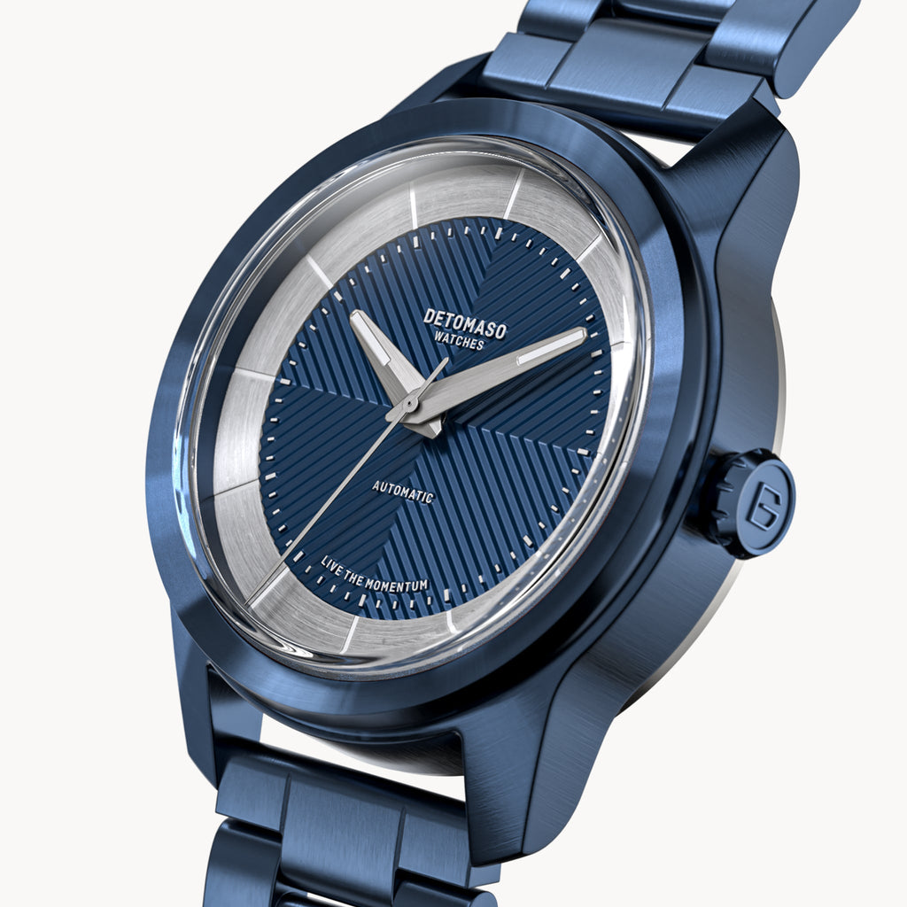 CLASSIC AUTOMATIC DEEP BLUE - Stainless steel Blue Brushed - Detomaso Watches