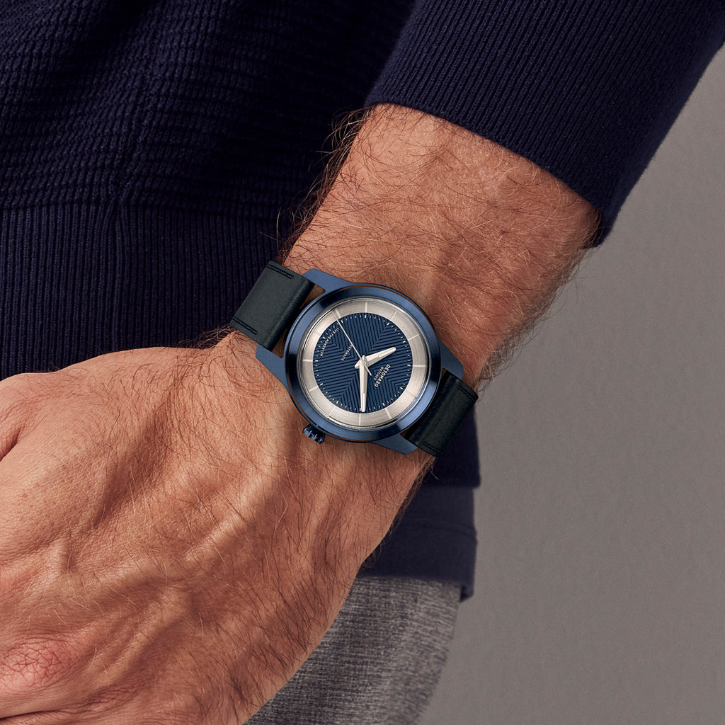 CLASSIC AUTOMATIC DEEP BLUE - Leather Blue Toscano - Detomaso Watches
