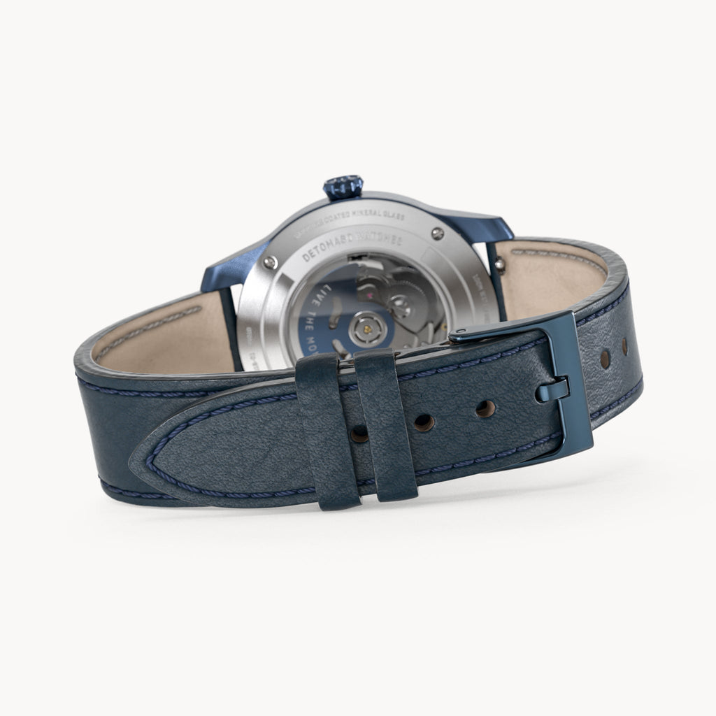 CLASSIC AUTOMATIC DEEP BLUE - Leather Blue Toscano - Detomaso Watches