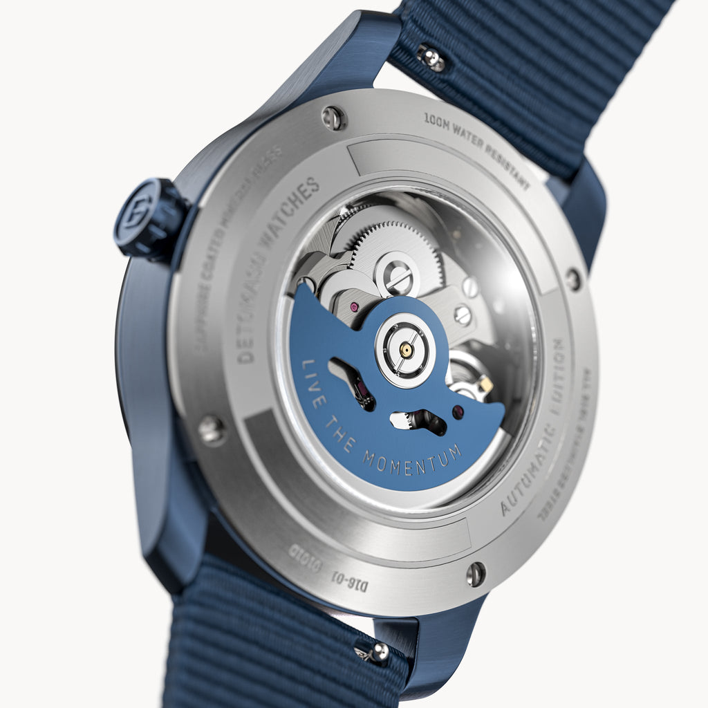 CLASSIC AUTOMATIC DEEP BLUE - Ocean Plastic Dark blue Woven - Detomaso Watches