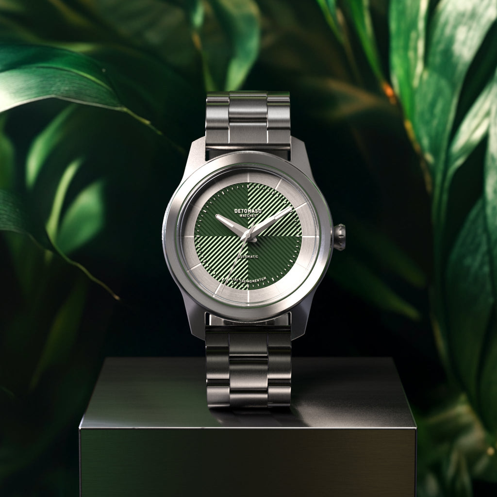 CLASSIC AUTOMATIC FOREST GREEN - Stainless Steel Silver Brushed - Detomaso Watches