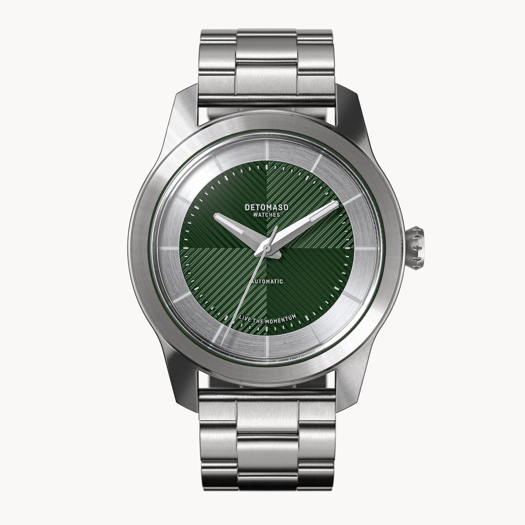 CLASSIC AUTOMATIC FOREST GREEN - Stainless Steel Silver Brushed - Detomaso Watches