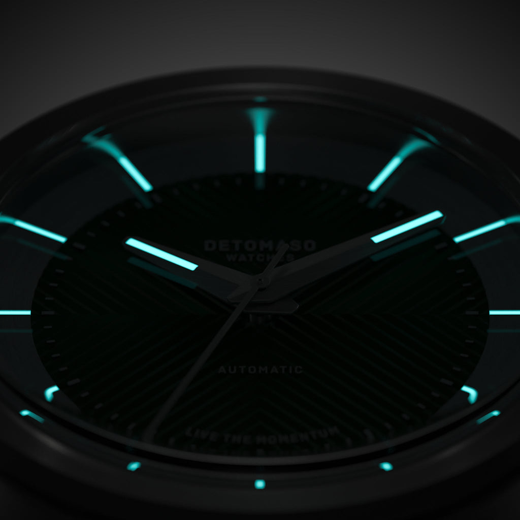 CLASSIC AUTOMATIC FOREST GREEN - Mesh Silver Brushed - Detomaso Watches