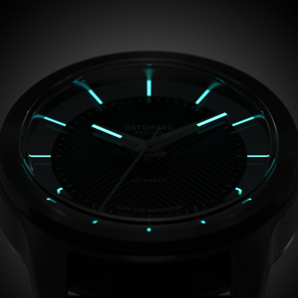 CLASSIC AUTOMATIC SLATE BLACK - Mesh Dark Gun Brushed - Detomaso Watches
