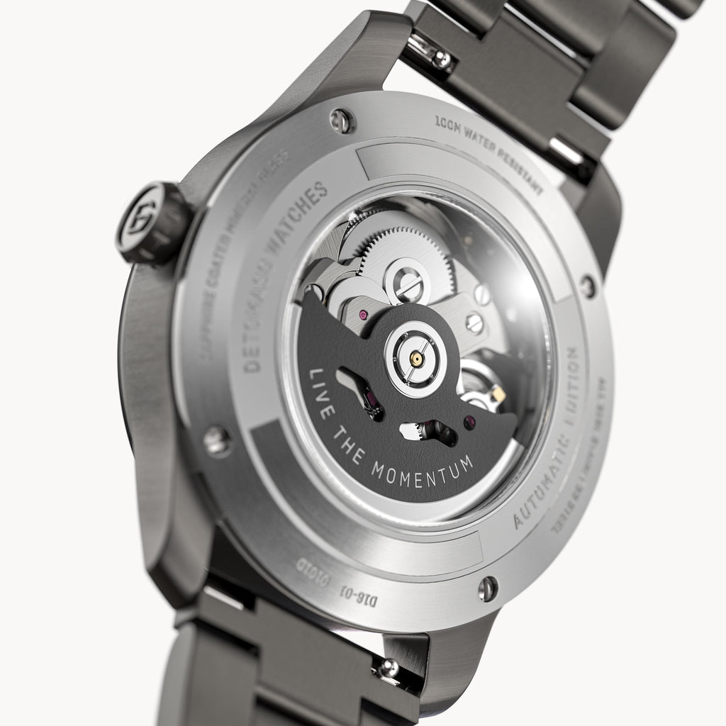 CLASSIC AUTOMATIC SLATE BLACK - Stainless steel Dark Gun Brushed - Detomaso Watches