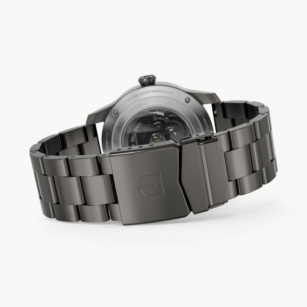 CLASSIC AUTOMATIC SLATE BLACK - Stainless steel Dark Gun Brushed - Detomaso Watches