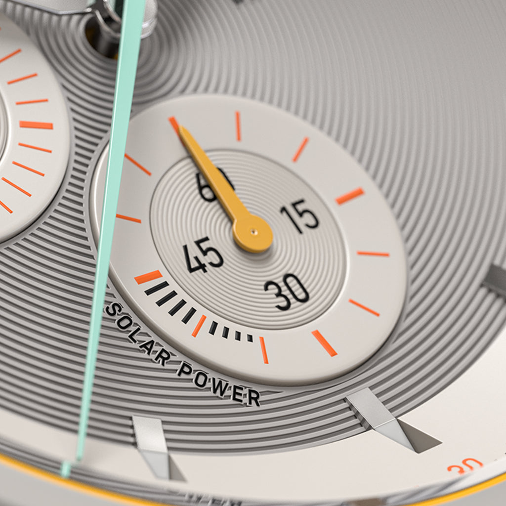 D10 CHRONO SOLAR
 GRAY YELLOW
 - Ocean Plastic Orange Woven - Detomaso Watches