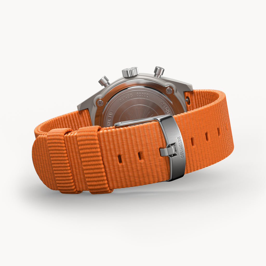 D10 CHRONO SOLAR
 GRAY YELLOW
 - Ocean Plastic Orange Woven - Detomaso Watches