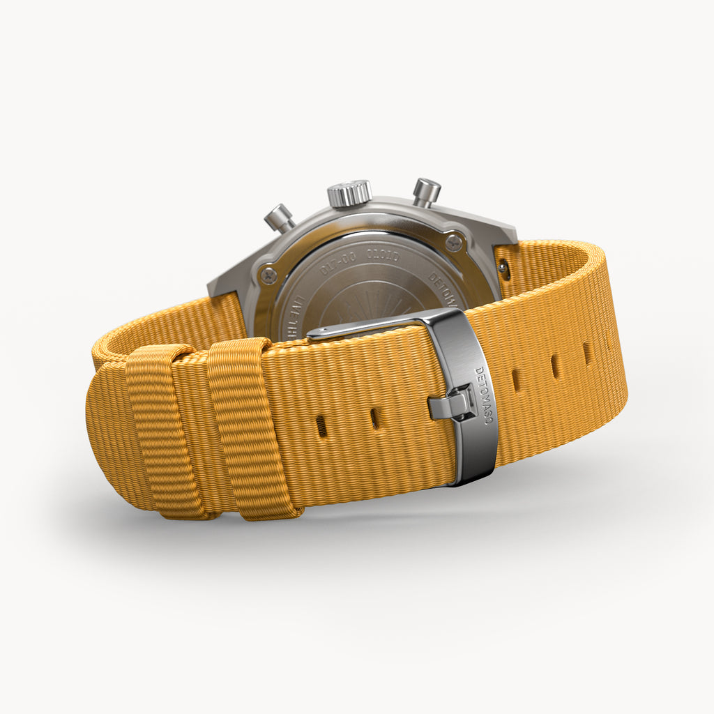 D10 CHRONO SOLAR
 GRAY YELLOW
 - Ocean Plastic Yellow Woven - Detomaso Watches