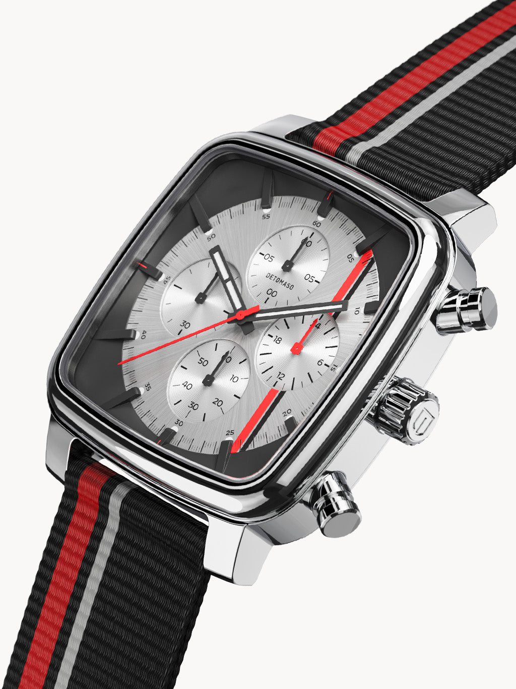 D20 CHRONOGRAPH STRADALE SILVER BLACK Ocean Plastic Black Woven