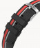 #TIDE OCEAN MATERIAL® STRAP BLACK RED - silver ma