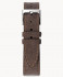 LEATHER STRAP CAMOSCIO K2 DARK BROWN - silver glä