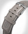 LEATHER STRAP GRAY CLASSIC - silver matte