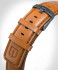 LEATHER STRAP BROWN CLASSIC - blue matte