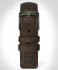 LEATHER STRAP DARK BROWN CLASSIC - olive green ma