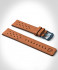 LEATHER STRAP RACING BROWN - dark blue matte gebü