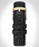 LEATHER STRAP BLACK CLASSIC - gold glossy