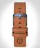LEATHER STRAP RACING BROWN - blue matte