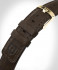 LEATHER STRAP DARK BROWN CLASSIC - gold glossy