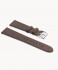 LEATHER STRAP CAMOSCIO K2 DARK BROWN - silver glä