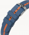 #TIDE OCEAN MATERIAL® STRAP BLUE / ORANG - silver