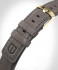 LEATHER STRAP GRAY CLASSIC - gold glossy