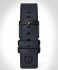 LEATHER STRAP RACING BLUE - black matte gebürste