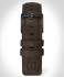 LEATHER STRAP DARK BROWN CLASSIC - black matte g