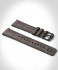 LEATHER STRAP GRAY CLASSIC - black brushed