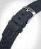 LEATHER STRAP RACING BLUE - silver matte brushed