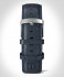 LEATHER STRAP BLUE CLASSIC - silver matte