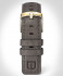 LEATHER STRAP GRAY CLASSIC - gold glossy