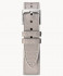 LEATHER STRAP MAINE CENERE - silver glossy