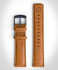 LEATHER STRAP BROWN CLASSIC - blue matte