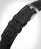 LEATHER STRAP BLACK CLASSIC - silver matte brushe