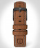 LEATHER STRAP ECRU BROWN - black matte