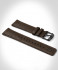 LEATHER STRAP DARK BROWN CLASSIC - black matte g