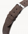 LEATHER STRAP CAMOSCIO K2 DARK BROWN - silver glä