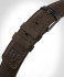 LEATHER STRAP DARK BROWN CLASSIC - black matte g