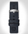 LEATHER STRAP RACING BLUE - silver matte brushed