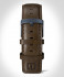 LEATHER STRAP DARK BROWN CLASSIC - blue matte