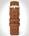 LEATHER STRAP BROWN CLASSIC - gold glossy