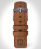 LEATHER STRAP ECRU BROWN - blue matte