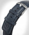 LEATHER STRAP BLUE CLASSIC - silver matte