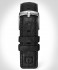 LEATHER STRAP BLACK CLASSIC - silver glossy