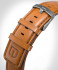 LEATHER STRAP BROWN CLASSIC - gray matte